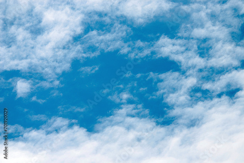 Clouds in the sky. White clouds, blue sky.