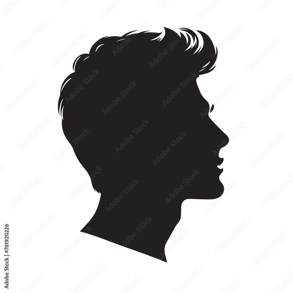 Creative Black Silhouette Vector of a Person - Captivating Stock Image Component
