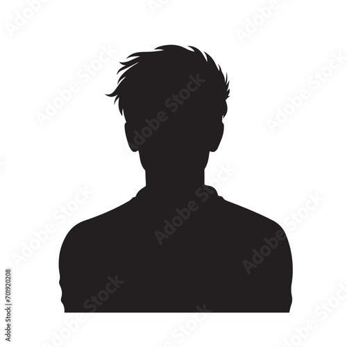 Bold and Elegant Black Silhouette of a Person Vector - Perfect for Stock Designs 