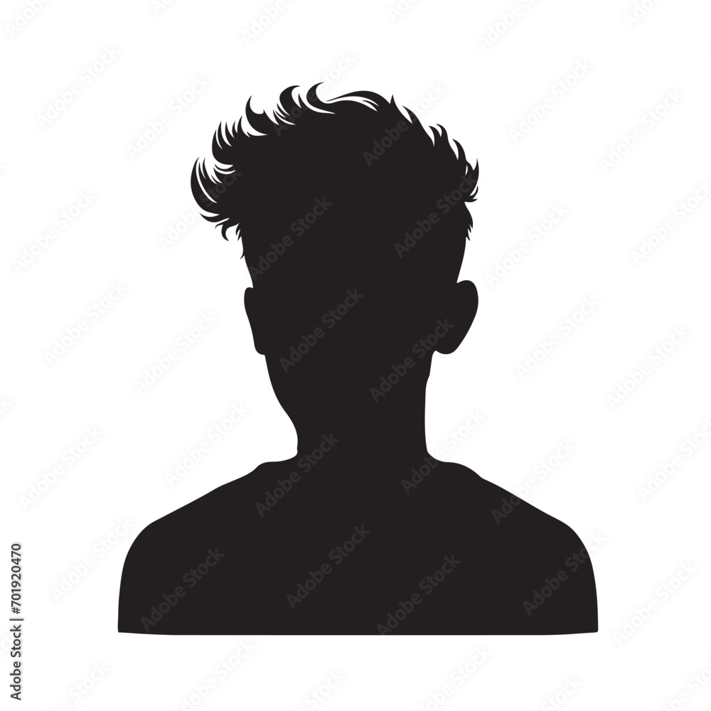 Person Silhouette Black Vector Art - Captivating Image for Stock Use
