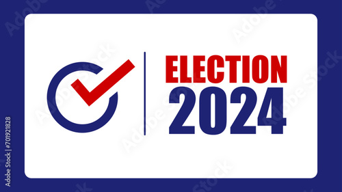 Election day. Vote 2024 in USA, banner design. Animation