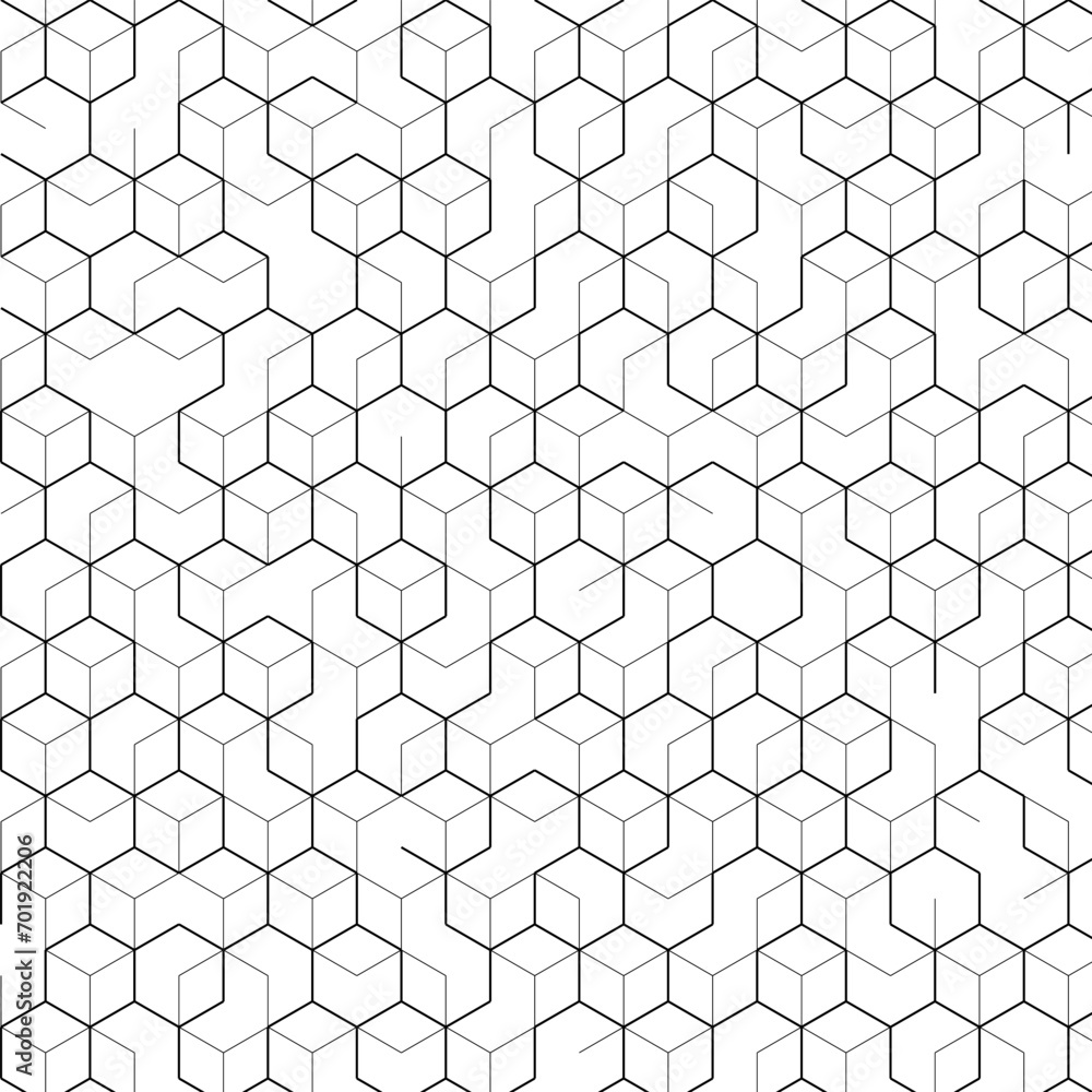 Abstract background with lines in hexagons shape. Abstract background with lines in hexagons shape.
