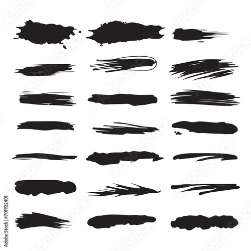 Vector black paint  ink brush stroke  brush  line or texture. ink brush stroke vector