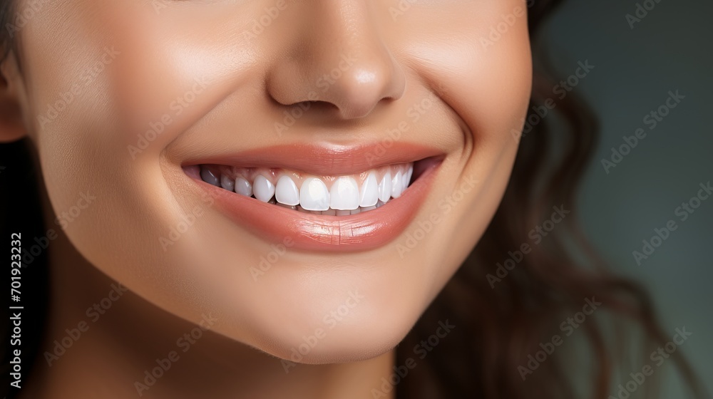 Closeup of smile with perfrect white healthy teeth Closeup of smile with perfrect white healthy teeth