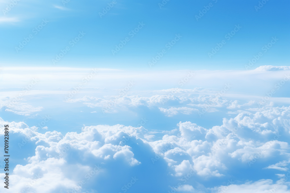 High-Key Illumination, Softly Lit Cloudy Blue Sky Landscape High-Key Illumination, Softly Lit Cloudy Blue Sky Landscape