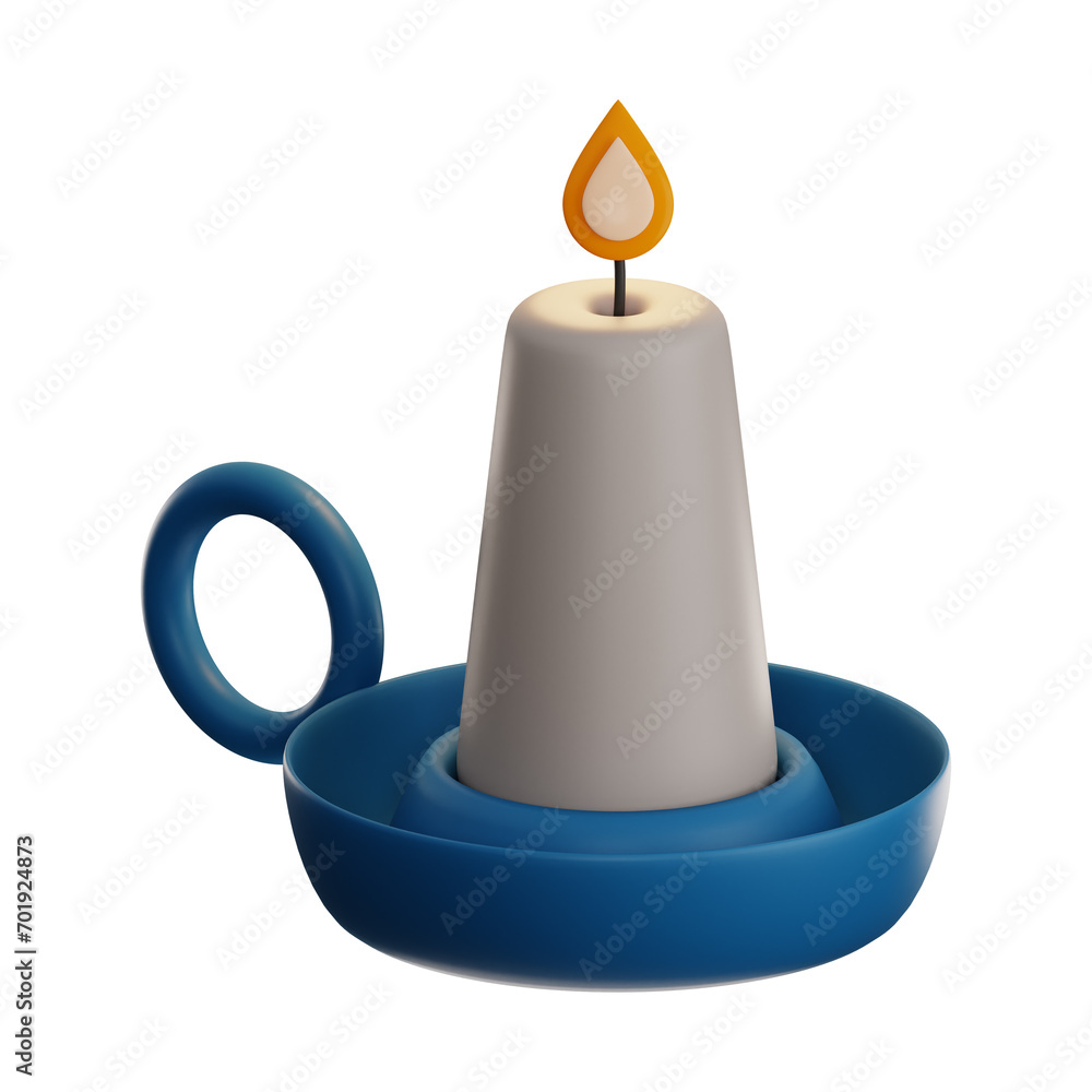 Chinese New Year candle Icon 3d rendering on isolated background Chinese New Year candle Icon 3d rendering on isolated background