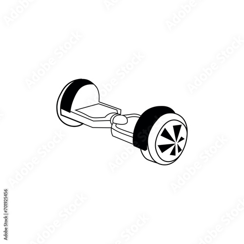 Electric gyroscooter on white background
