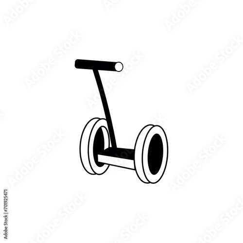 Electric segway on white background