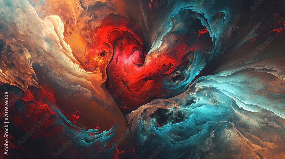 Abstract images representing emotions of love, AI Generated