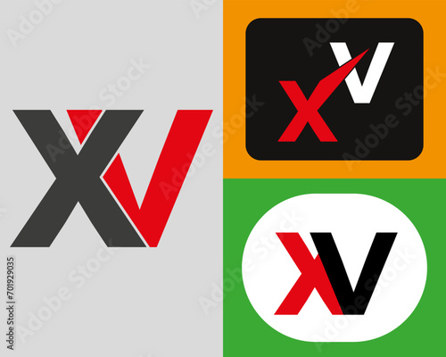 BEST UNCOMMON creative initial xv latter logo design with modern business vector template creative isolated monogram logo design IN 2024