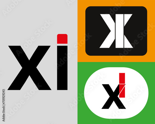 BEST UNCOMMON creative initial xi latter logo design with modern business vector template creative isolated monogram logo design IN 2024