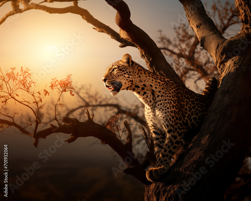 Leopard in Savanne