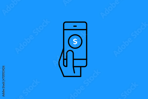 internet funds illustration in flat style design. Vector illustration.	