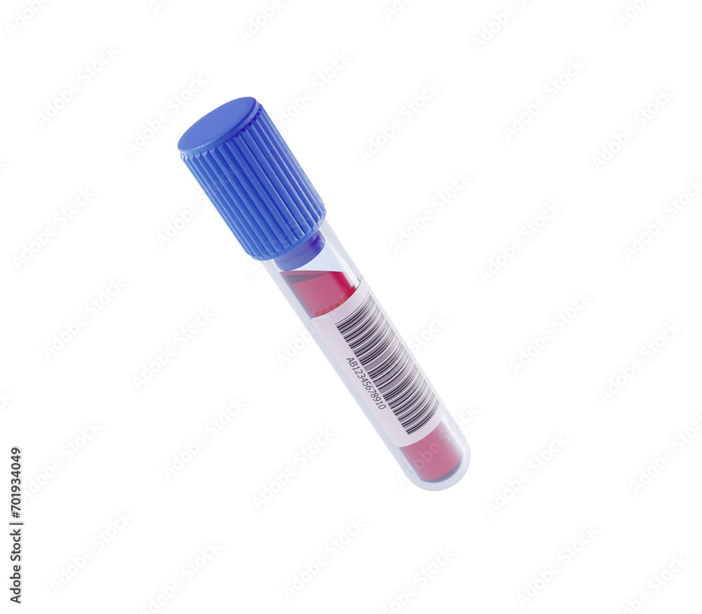 Blood Sample in Laboratory Test Tube perspective Blood Sample in Laboratory Test Tube perspective