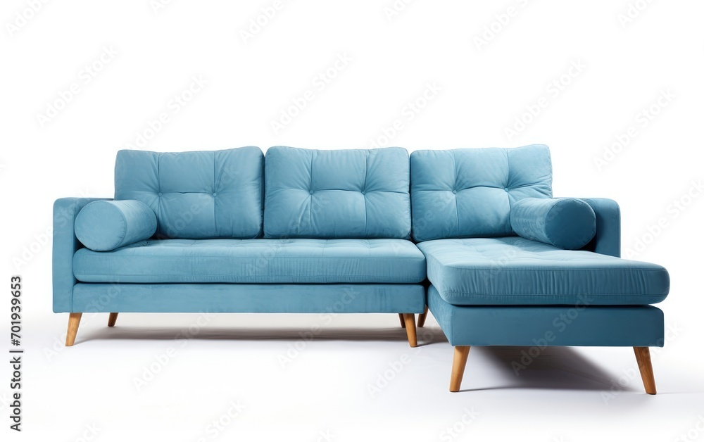 L Shape blue Sofa Set For Living Room, Modern blue L shape sofa