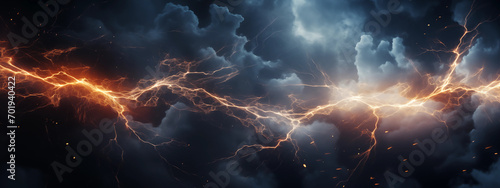 lightning on a dark background, wallpaper photo