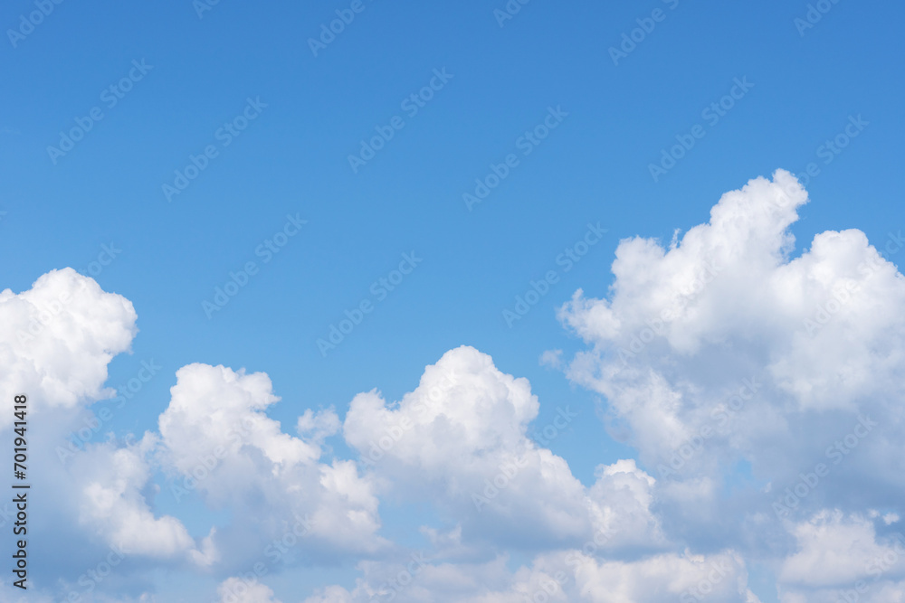 Beautiful blue sky background with white cloud. Abstract nature background, summer cloudscape Beautiful blue sky background with white cloud. Abstract nature background, summer cloudscape