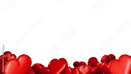 Red hearts border