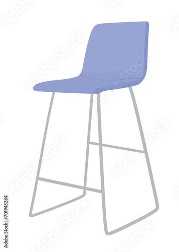 Blue bar chair. vector illustration