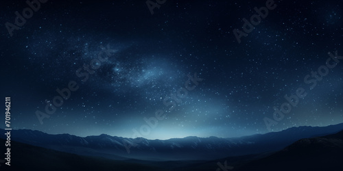 magic glowing stars and clouds on night sky empty background © Evvvgenias