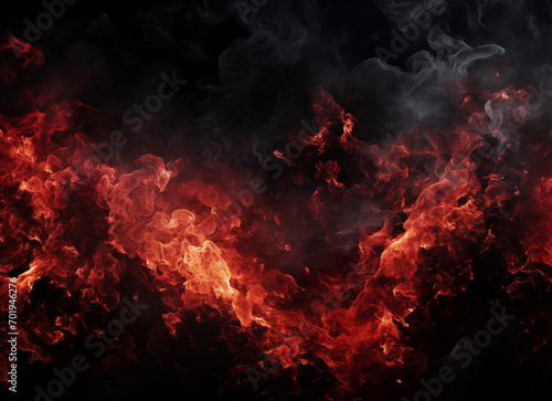 fire blowing waves flames on black background abstract texture