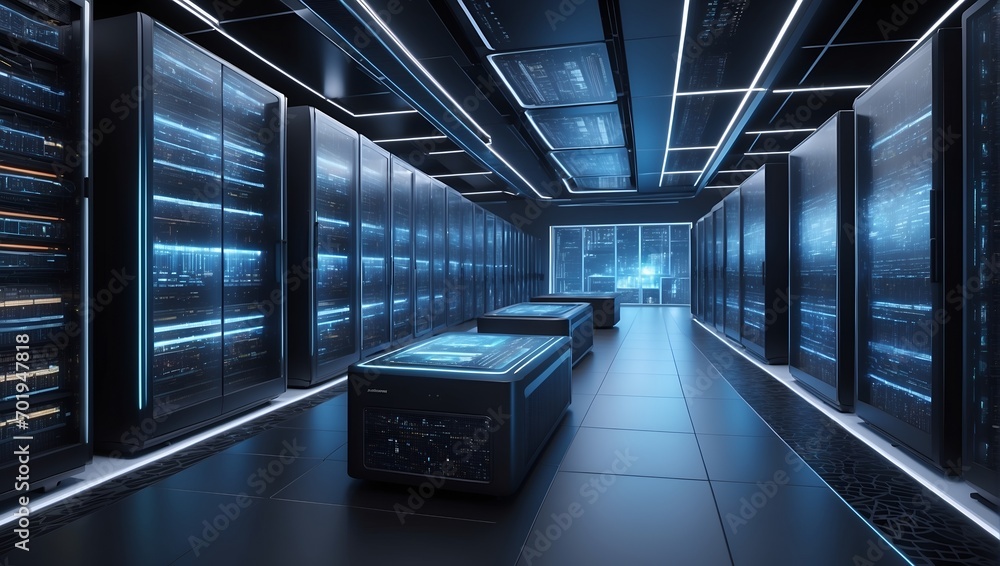 Obraz premium QuantumQuotient's Data Symphony: Harmonizing Future Insights. AI Generated