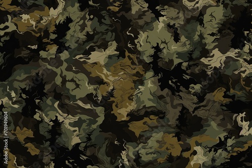 Green Forest Camo Pattern Digital Camouflage Background Outdoor Clothing Textile Natural Camping Hunting Hiking Texture photo