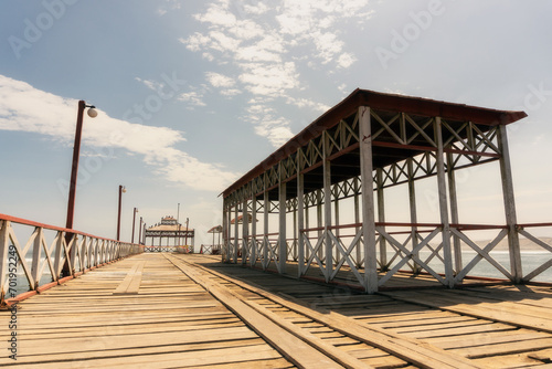 wooden bridge over the sea