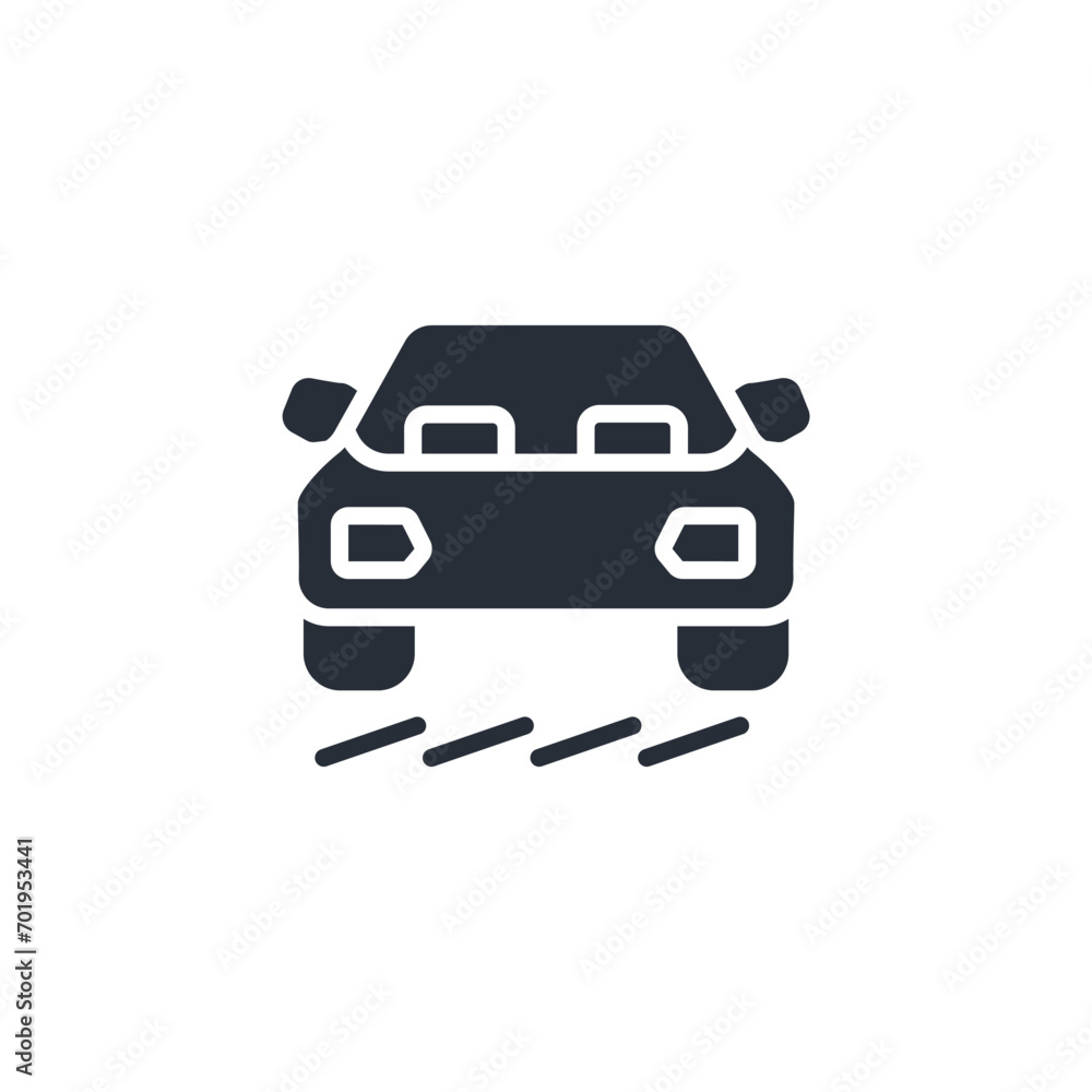Car icon. vector.Editable stroke.linear style sign for use web design,logo.Symbol illustration.