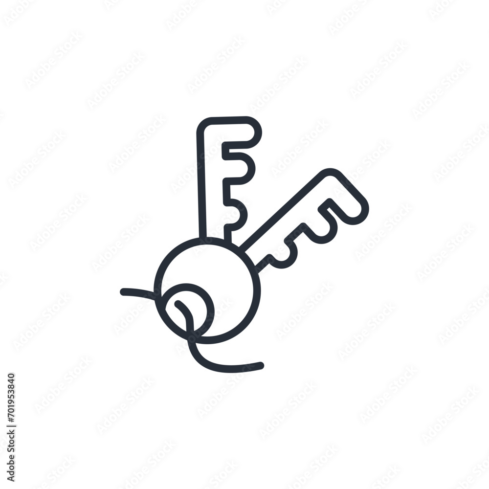 Keys icon. vector.Editable stroke.linear style sign for use web design,logo.Symbol illustration. Keys icon. vector.Editable stroke.linear style sign for use web design,logo.Symbol illustration.