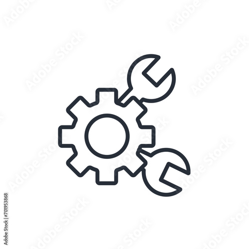 maintenance icon. vector.Editable stroke.linear style sign for use web design,logo.Symbol illustration.