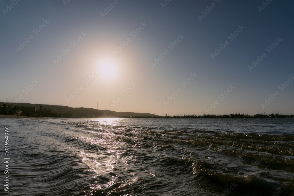 Obraz premium sunset over the river Paita Perú