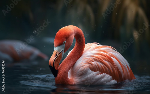 Flamingo in wildlife