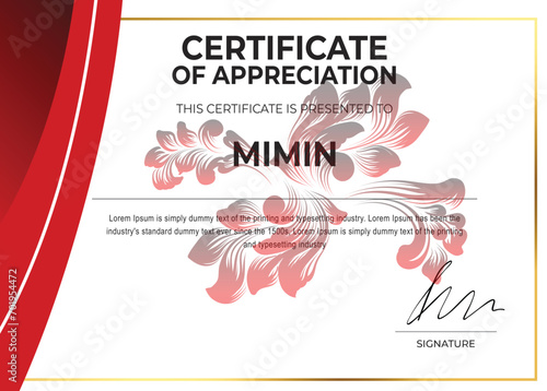 Design of attendance certificate or activity certificate