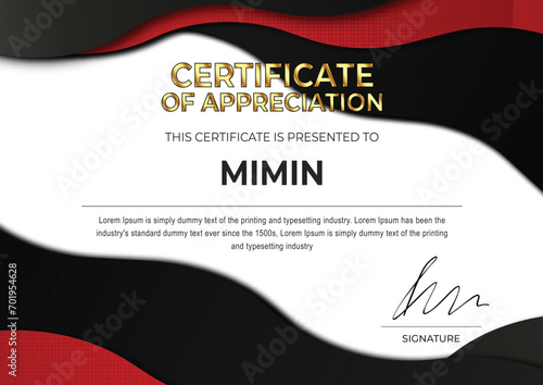 Design of attendance certificate or activity certificate