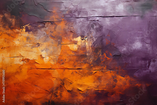 Background with orange and purple paint | Abstract painting