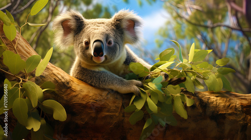 Koala, living in extreme conditions of Australian forests, on food only eucalyptus