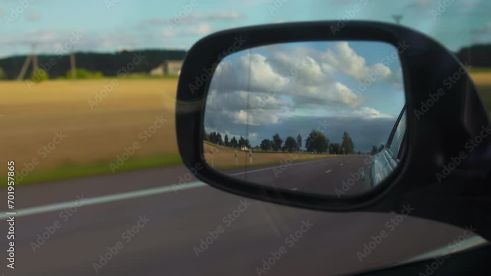 Backside mirror view from the road Backside mirror view from the road