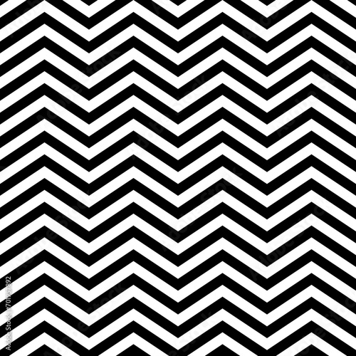 Zigzag lines. Jagged stripes. Seamless surface pattern design with triangular waves ornament. Repeated chevrons wallpaper. Digital paper for page fills, web designing, textile print. Vector art.
