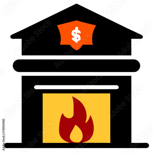 Firehouse vektor icon illustation