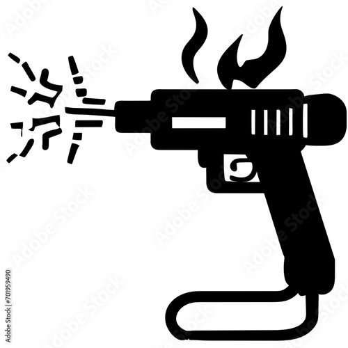 Flame thrower vektor icon illustation