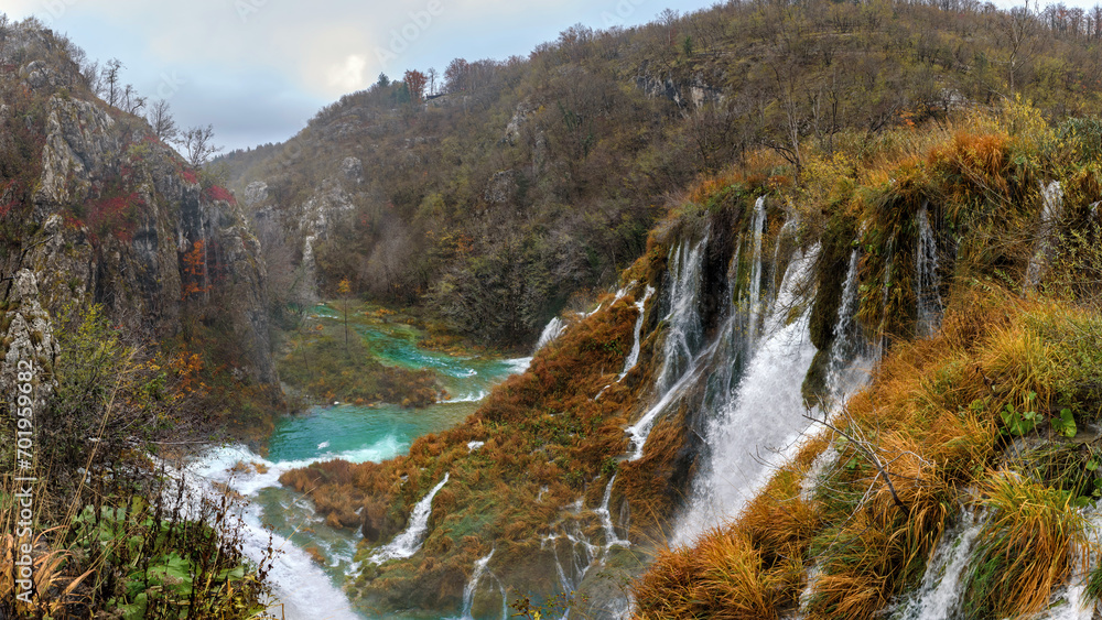 Panoramic view of the Plitvice National Park in Croatia Panoramic view of the Plitvice National Park in Croatia