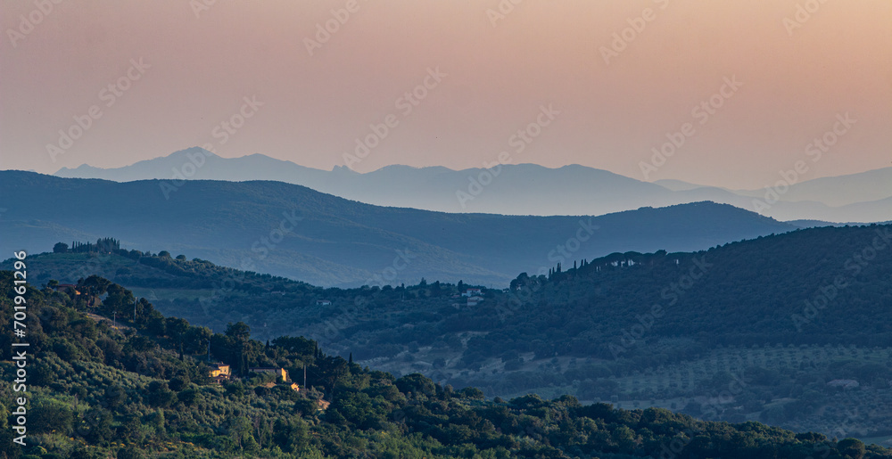 Tuscan landscape in Tuscany, Italy.