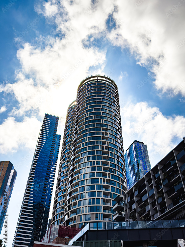 Melbourne skyscrapers, towering cityscape, urban high-rises, city skyline. Architecture. Australia. Melbourne skyscrapers, towering cityscape, urban high-rises, city skyline. Architecture. Australia.