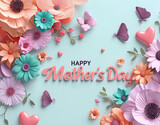 Happy mother's Day with floral frame