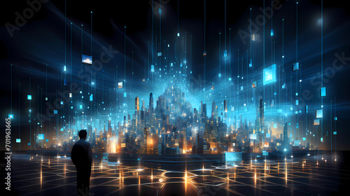 llustrative representation of big data technology and data science