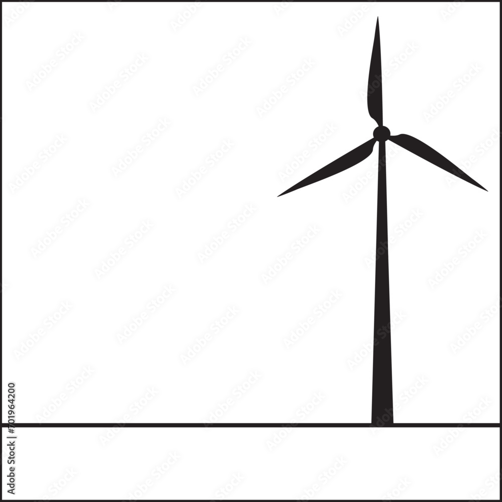 Minimalist Large Scale Turbine, Black on White Minimalist Large Scale Turbine, Black on White