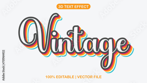vintage editable text effect template eps vector file with white background