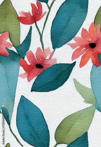 Fondo pintura acuarela, flores