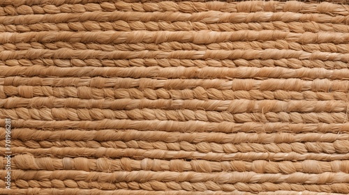 A close-up of a woven jute rug texture with natural imperfections